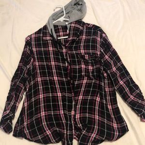 Long sleeve hooded top